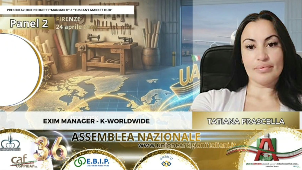 Tatiana Frascella, EXIM Manager Senior, K-Worldwide — intervento al Panel 2 della 36ª Assemblea Nazionale UAI, Firenze, 24 aprile 2026