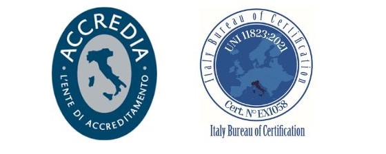 ACCREDIA · Italy Bureau of Certification · UNI 11823:2021 · EXI058